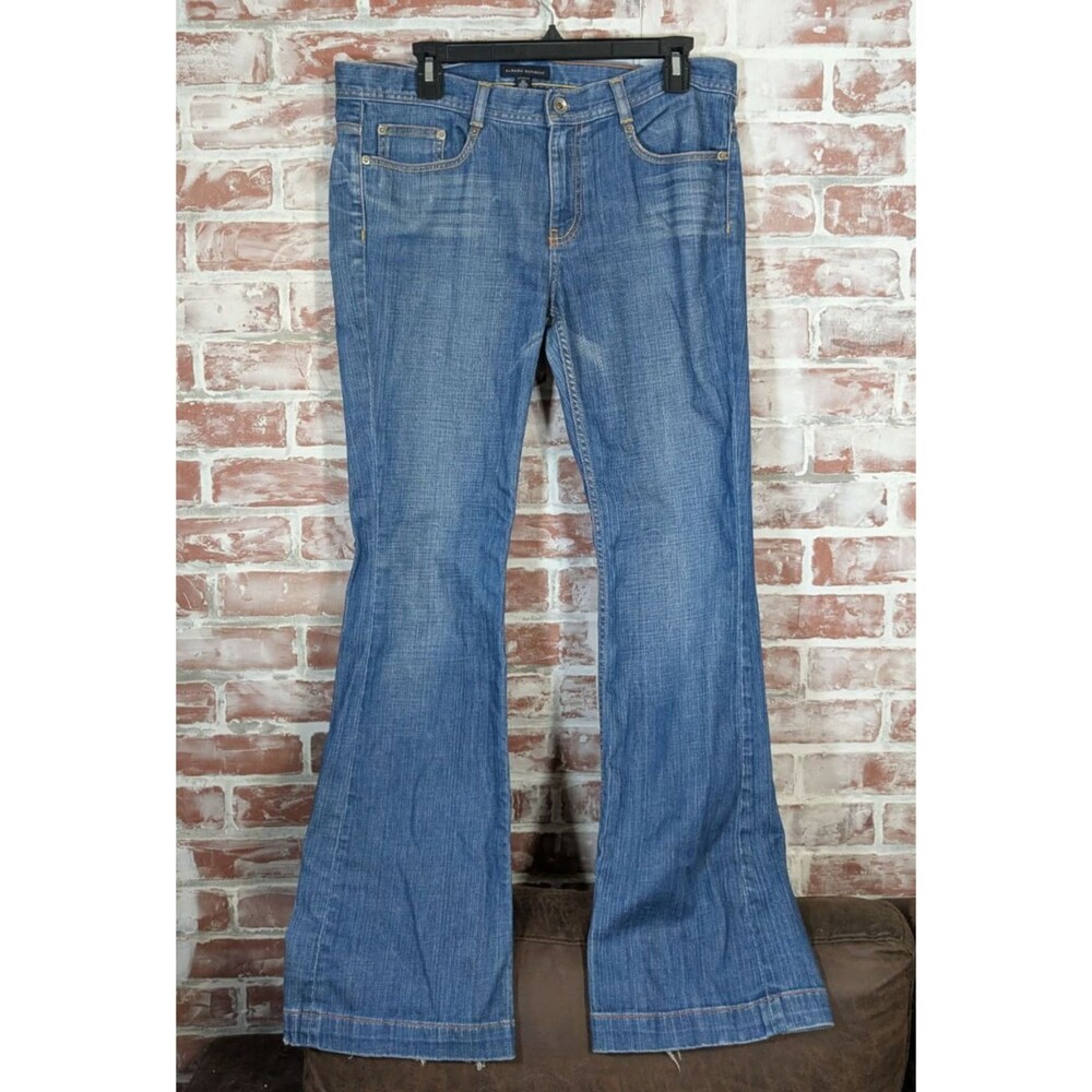 Banana Republic Women's Bootcut Jeans 10 Stretch High Waisted Y2K Flap Pocket